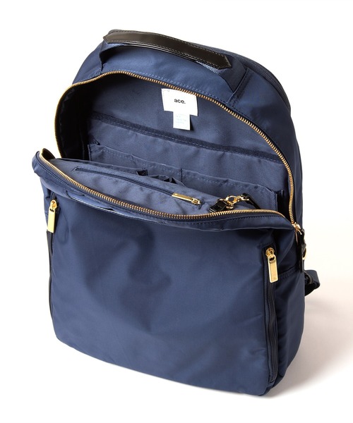 美品　ace ビジネスバッグ　リュック　ネイビー ace. ビジネスバッグ スリファム ビジネスリュック レディースビジネス
