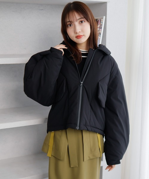 LADYMADE ダウンコート ダウンジャケット タックスリーブフーディ 