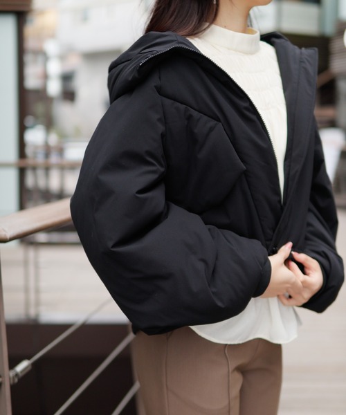 LADYMADE ダウンコート ダウンジャケット タックスリーブフーディ 