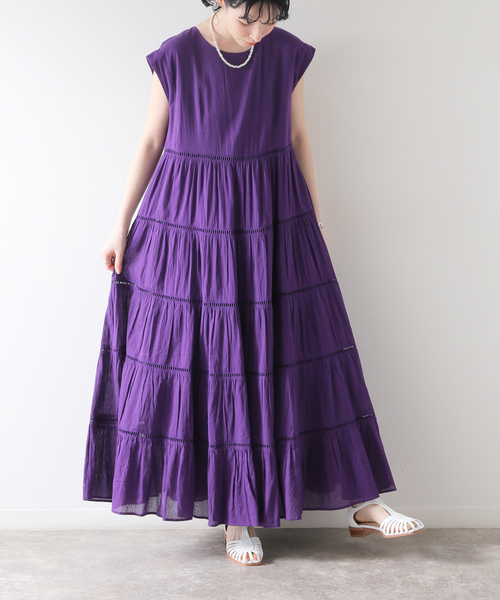 SLOBE IENA normment/ノーメント　ワンピース 定価25300円 SLOBE IENA ワンピース 【normment/ノーメント】 stripe cotton