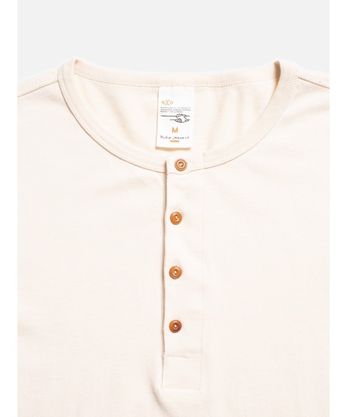 Nudie Jeans（ヌーディージーンズ） tシャツ LS ヘンリーネックTシャツ
