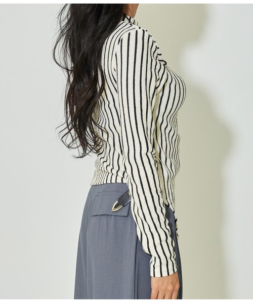 LATINA（ラティーナ） tシャツ ジオメトリック ボーダー ストライプ