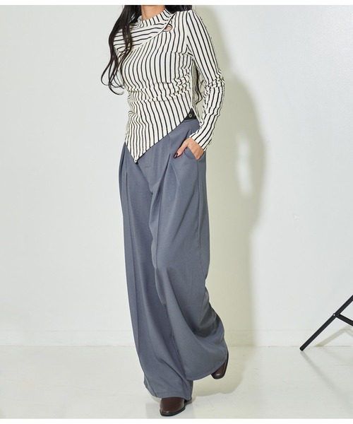 LATINA（ラティーナ） tシャツ ジオメトリック ボーダー ストライプ