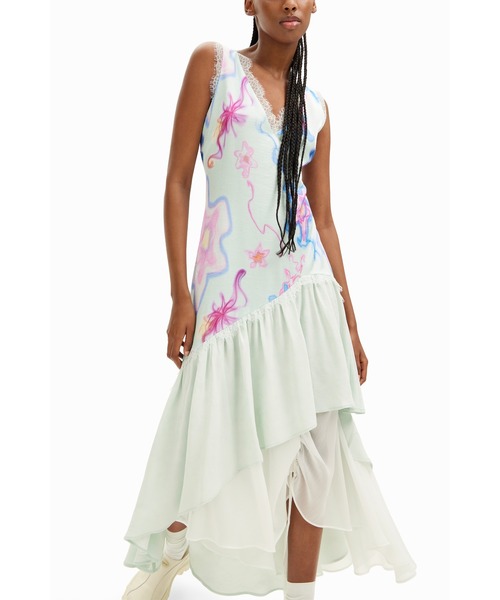 ワンピース 「Desigual×Collina Strada」パステルスター レイヤードワンピース_2