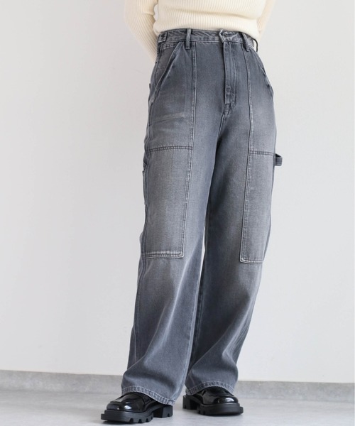 ペインター デニムパンツ M〜XL ワイドレッグ ジーンズ 10ozデニム セミワイド ペインターパンツ / ワイド