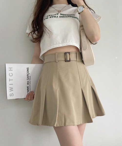 【未使用級】Fano Studios サイド金具ベルト タックプリーツ スカート trim_fce_item673b09a37d5db.jpg