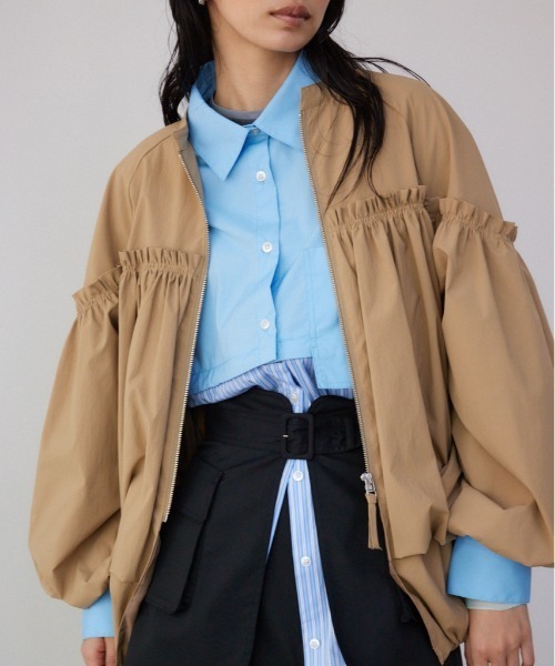 moussy GATHER BALLOON ジャケット ベージュ moussy GATHER BALLOON ジャケット ベージュ