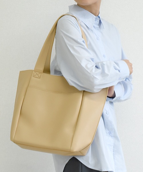 Ado 合皮トートバッグ DAY CLOSET トートバッグ 「A4収納可能」マルチに使えるきれいめ合皮