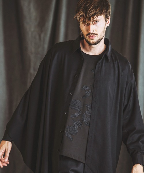 NO ID.（ノーアイディー） シャツ 「NO ID.」Asymmetry Poncho Shirt