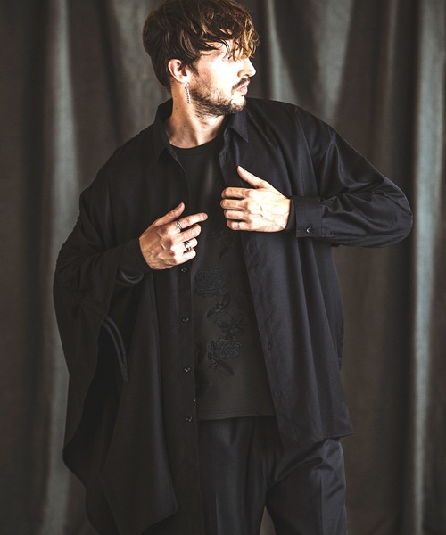 NO ID.（ノーアイディー） シャツ 「NO ID.」Asymmetry Poncho Shirt