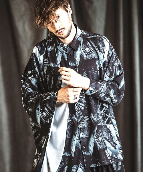 NO ID.（ノーアイディー） シャツ 「NO ID.」Asymmetry Poncho Shirt