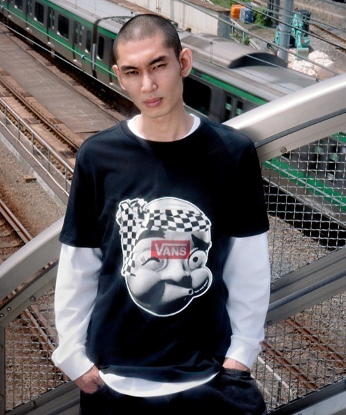 【VANS】 ヴァンズ DARUMA TEE ABC BLACK 国内発送 VANS tシャツ ヴァンズ DARUMA TEE ABC ショートスリーブ