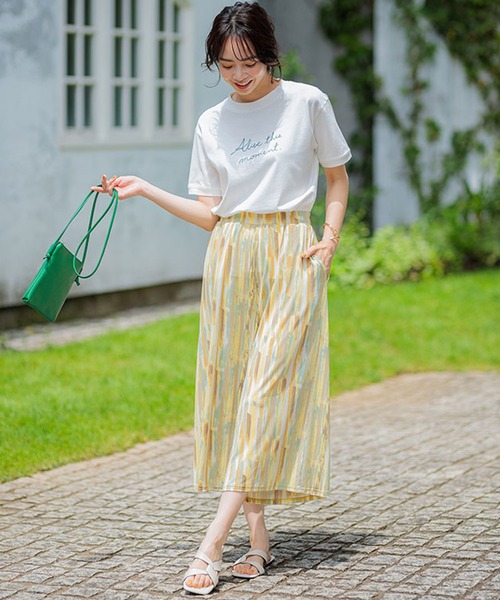 BELLUNA PLUS（ベルーナプラス） パンツ ヒンヤリ冷感イージーガウチョ