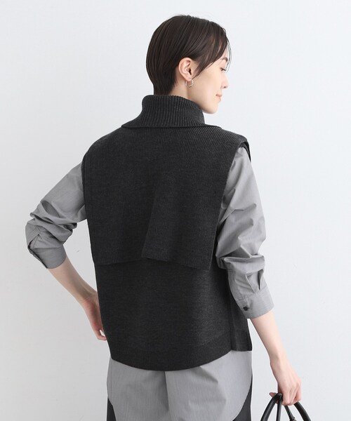 INDIVI ニット セーター 「洗える/2WAY」タートルネックニット INDIVI ニット セーター 「洗える/2WAY」タートルネックニット