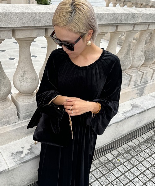 ショルダーバッグ バッグ パリジェンヌベロアリボンバッグ レディース