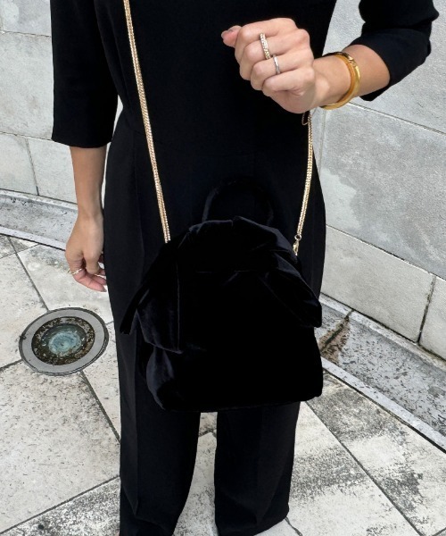 ショルダーバッグ バッグ パリジェンヌベロアリボンバッグ レディース