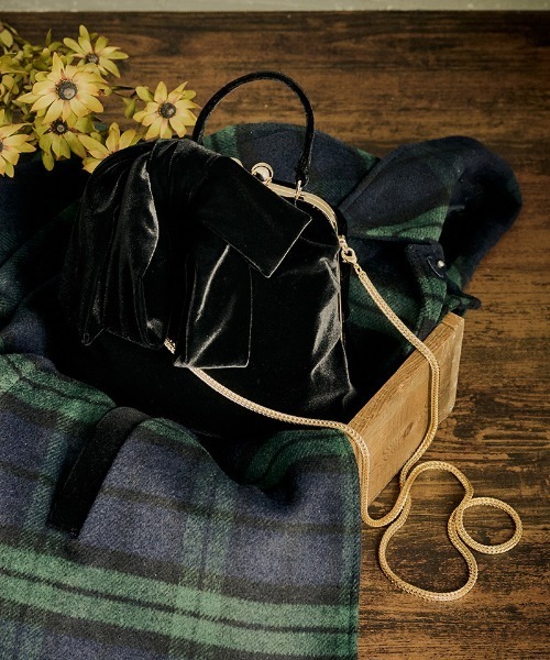 ショルダーバッグ バッグ パリジェンヌベロアリボンバッグ レディース