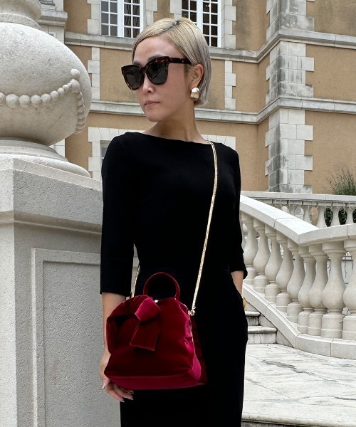 ショルダーバッグ バッグ パリジェンヌベロアリボンバッグ レディース