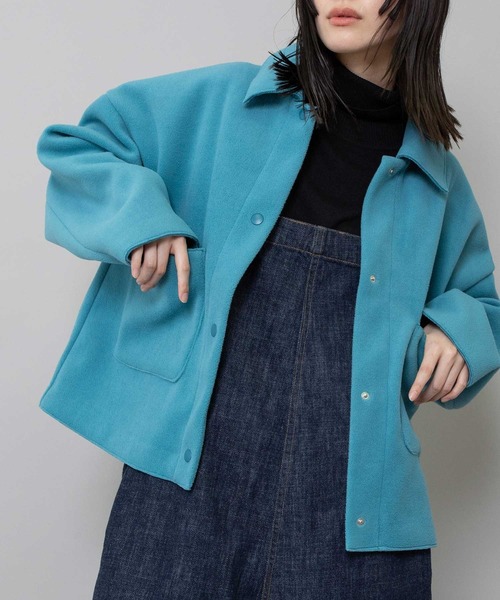 ジャケット ブルゾン 「Italy」ダブルジャージ-ブルゾン レディース