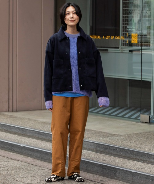 Munich ミューニックブルゾン ネイビー Munich（ミューニック） ブルゾン アウター 「Italy」ダブルジャージ