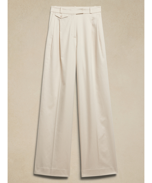 パンツ Carmel プリーツ ワイドレッグパンツ レディース