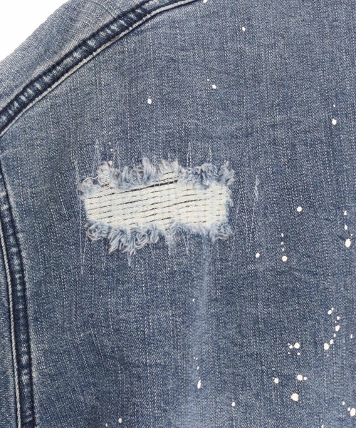 ANGENEHM オールインワン mp12738-Used processing denim all-in