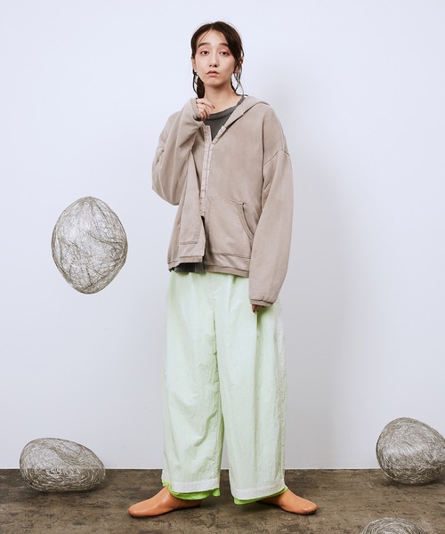 【期間限定】　dulcamara ドゥルカマラ　ダメージジップアップパーカー Dulcamara（ドゥルカマラ） パーカー ピグメントSWホックパーカー