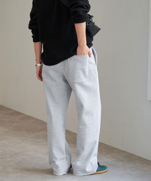 Spick＆Span スウェットパンツ ジャージ 裏毛イージーストレートパンツ  