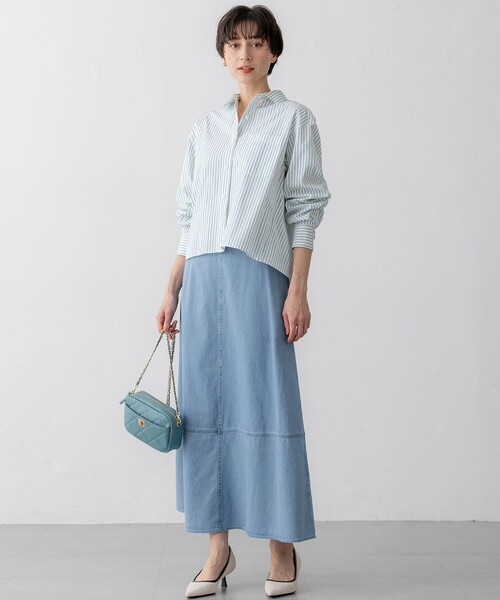 23区 ブラウス シャツ 「洗える」CANCLINI クロップド テント