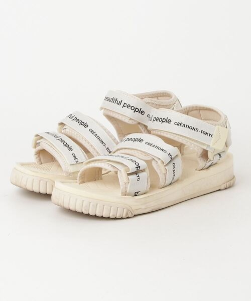 beautiful people サンダル ベージュ 0504824S0621 beautiful people 「beautiful people」 フラットサンダル 24cm
