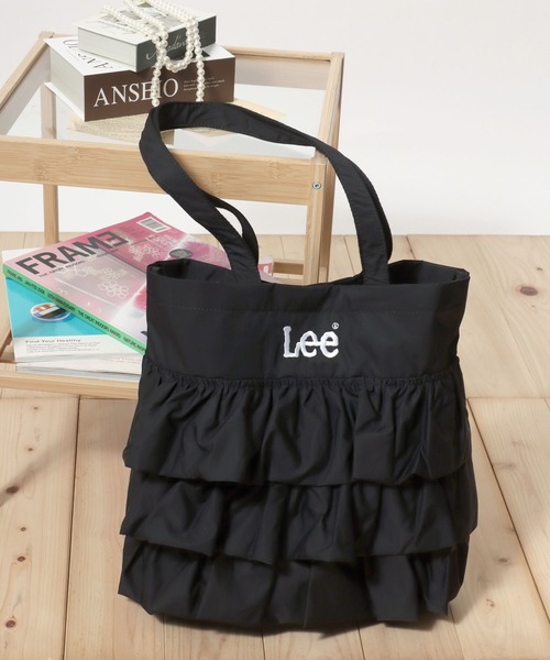 Lee（リー） トートバッグ ワンポイントロゴ刺繍 ティアードフリル