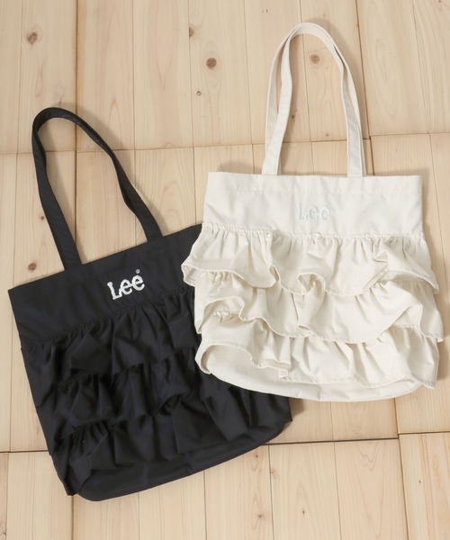Lee（リー） トートバッグ ワンポイントロゴ刺繍 ティアードフリル