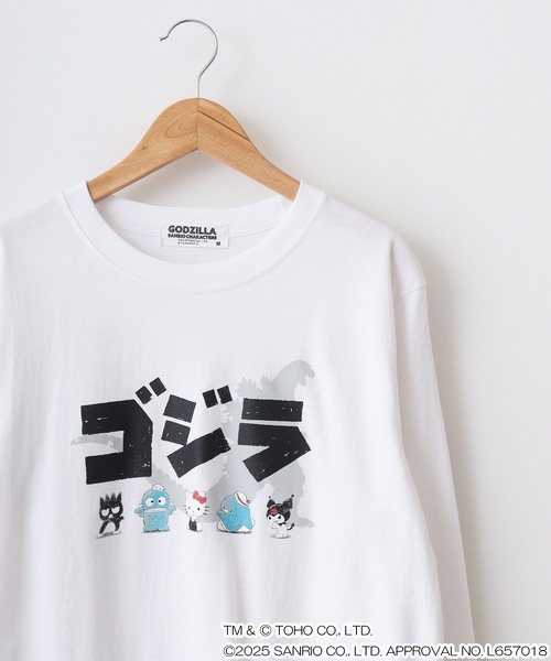 sanrio（サンリオ） tシャツ ゴジラ・サンリオキャラクターズ長袖T