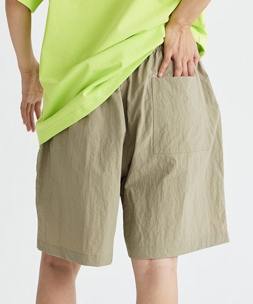 rehacer（レアセル） パンツ R. : Nylon Wide Easy Shorts メンズ