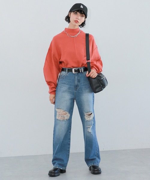 「PAGEBOY」 長袖ニット FREE ブラウン レディース_画像3