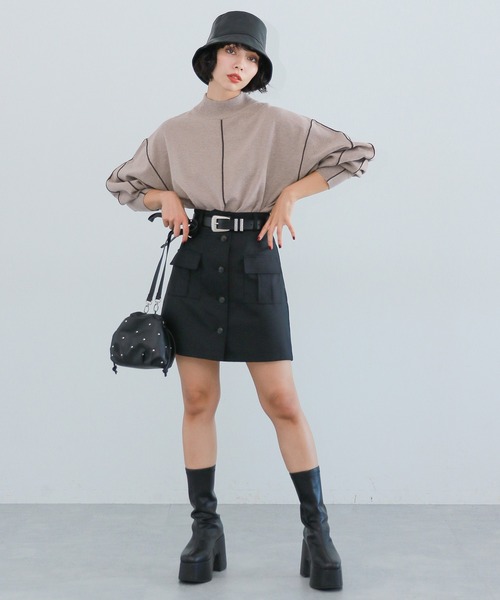 「PAGEBOY」 長袖ニット FREE ブラウン レディース_画像6
