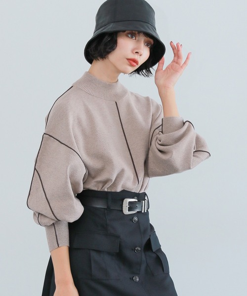 「PAGEBOY」 長袖ニット FREE ブラウン レディース_画像7