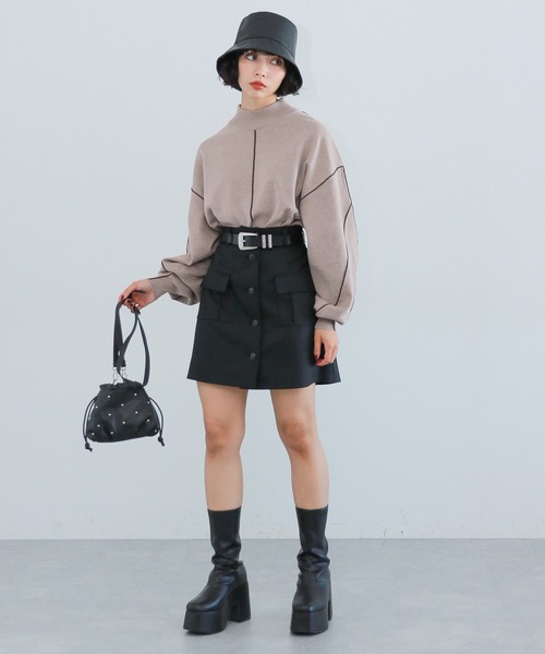 「PAGEBOY」 長袖ニット FREE ブラウン レディース_画像9