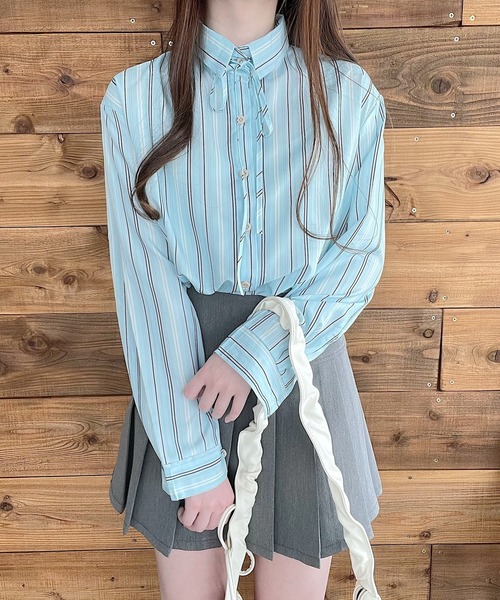 Nana ブラウス シャツ ストライプシャツ レディース : ZOZOTOWN Yahoo 