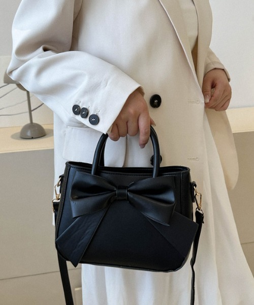 Mejoul ショルダーバッグ バッグ PU リボンショルダー トート バッグ