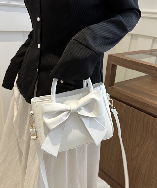 Mejoul ショルダーバッグ バッグ PU リボンショルダー トート バッグ