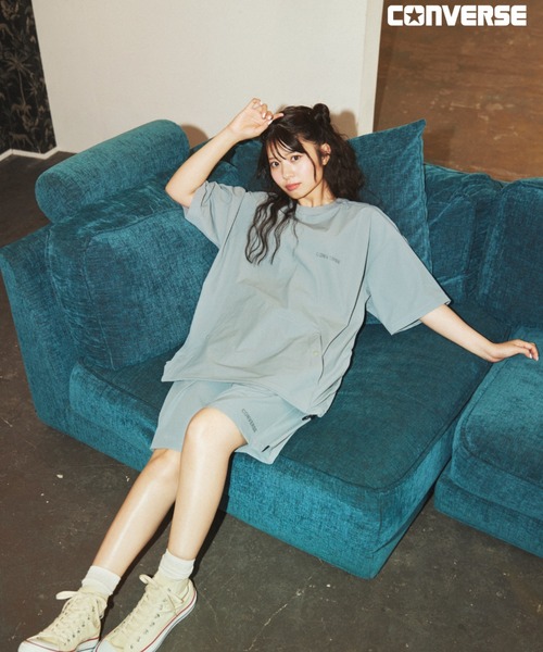tシャツ CONVERSE/コンバース 接触冷感 ストレッチ 吸水速乾 オーバーサイズ ロゴ ワンポイント ドローコード 半袖Tシャツ/レディース メ | CONVERSE | 03