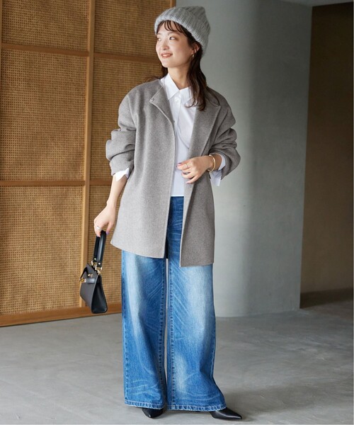 SLOBE IENA（スローブイエナ） ノーカラージャケット FREE ネイビー