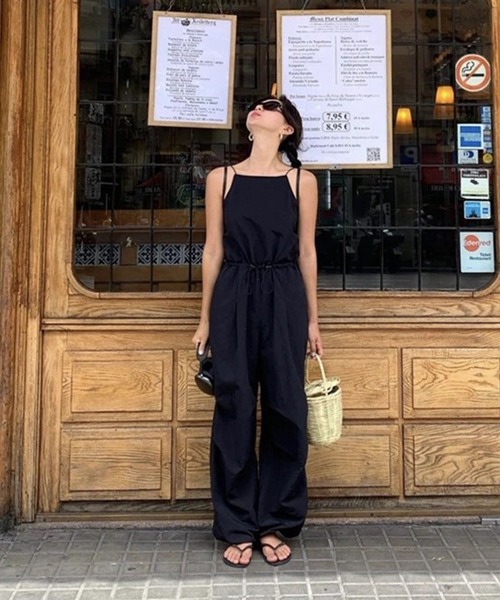 SUWDEE サロペット オーバーオール back open camisole salopette 