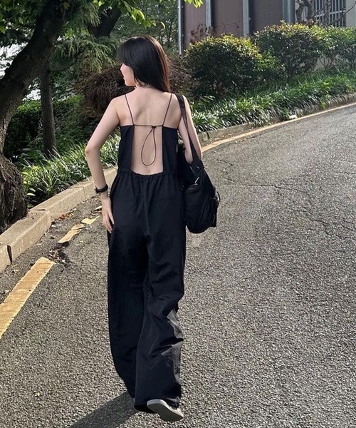 SUWDEE サロペット オーバーオール back open camisole salopette 