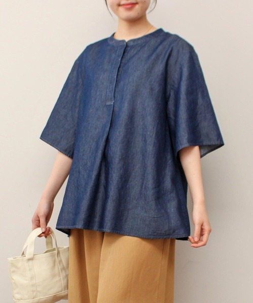 「MB mint breeze」 半袖ブラウス LL ブラック レディース_画像2