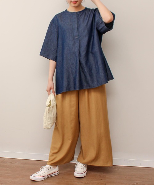 「MB mint breeze」 半袖ブラウス LL ブラック レディース_画像5