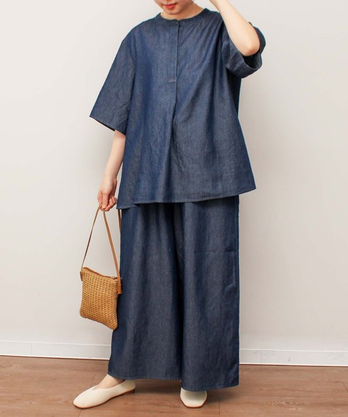 「MB mint breeze」 半袖ブラウス LL ブラック レディース_画像8