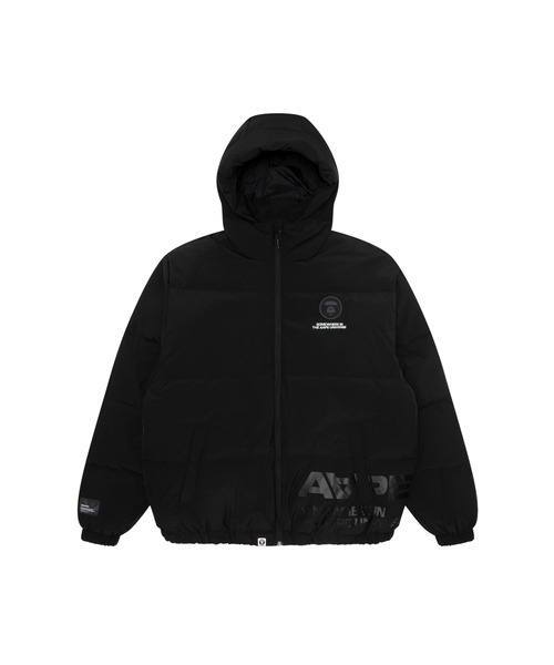 AAPE BY A BATHING APE 「AAPE APE」 ダウンジャケット LARGE ブラック