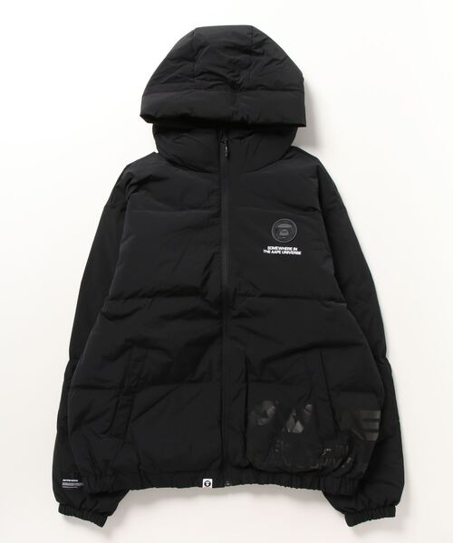 AAPE BY A BATHING APE 「AAPE APE」 ダウンジャケット LARGE ブラック
